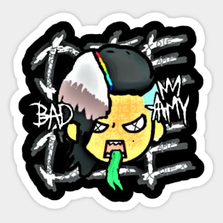 BAD AMY CARTOON Sticker